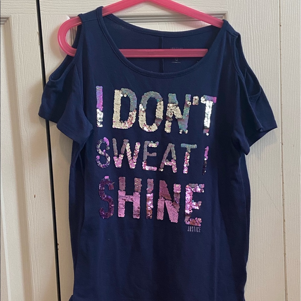 Justice girls flip sequin top